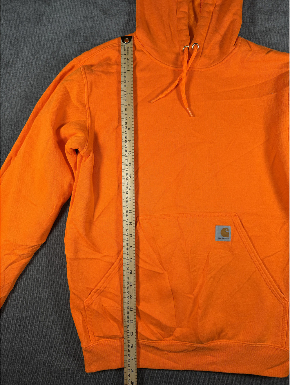 Carhartt Loose Fit Orange Hoodie Sweatshirt Size S - Picture 7 of 9